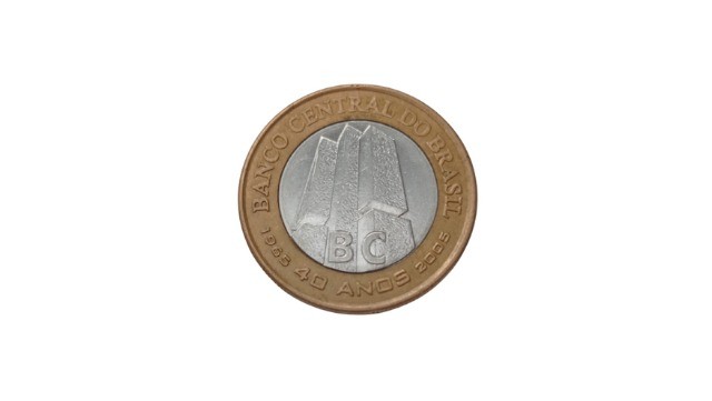 Moeda em comemoração ao 40º Aniversário do Banco Central